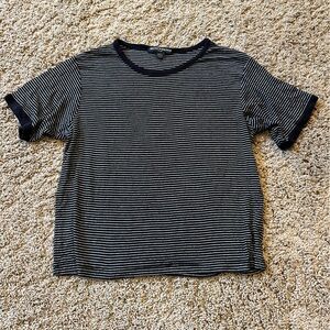 Brandy Melville Stripped T- Shirt Black and White